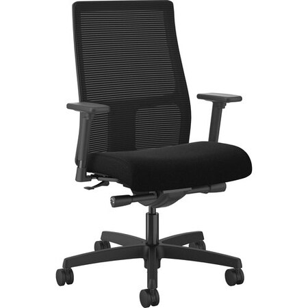 OFM IGNITION SERIES MESH MID-BACK WORK CHAIR, SUPPORTS UP TO 300 LBS., BLK SEAT/BLK BACK, BLK BASE HONIW103CU10